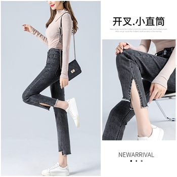 爆款直筒修身牛仔裤