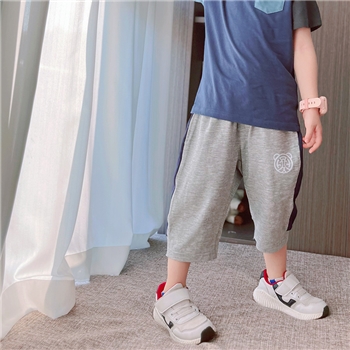 男童裤子夏季儿童7分裤女童大童薄款竹节棉七分裤胖孩子衣 服童装