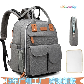 跨境热卖妈咪包双肩时尚大容量绣花妈咪包批厂家现货母婴包包