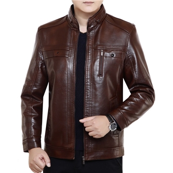 时尚休闲男士皮夹克