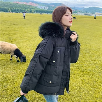 实拍主推爆款新款羽绒服女短款韩版bf宽松网红ins港风加厚棉外套