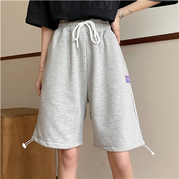 实拍短裤女夏宽松ins潮阔腿薄款中裤运动女装日系篮球休闲五分裤