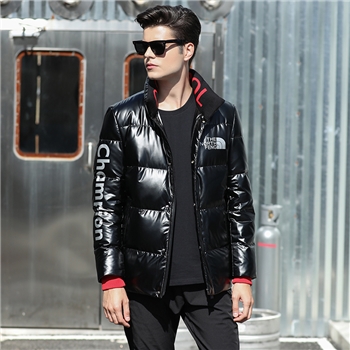 立领亮片羽绒服