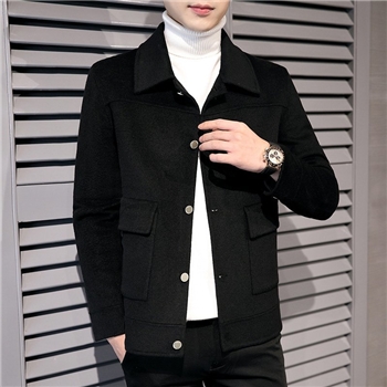 品牌短款呢子大衣