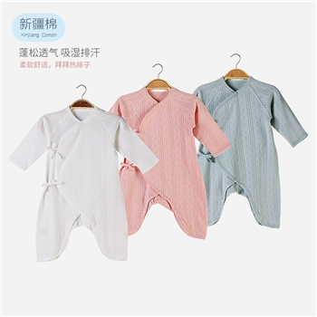 初生儿衣服无骨婴儿连体衣纯棉夏季宝宝爬服薄款蝴蝶衣新生儿哈衣