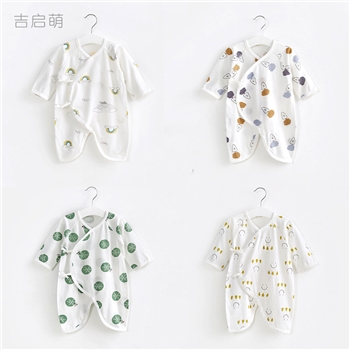 新生婴儿衣服春秋夏长袖和尚夏装薄款哈衣男女初生宝宝连体衣
