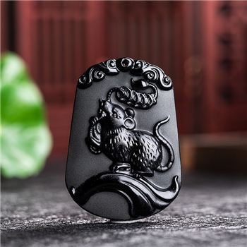 十二生肖墨玉吊坠系列