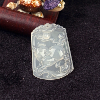 十二生肖白玉髓吊坠系列