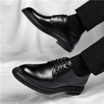 皮鞋男大码正装商务皮鞋英伦内增高男士休闲西装新郎结婚鞋男